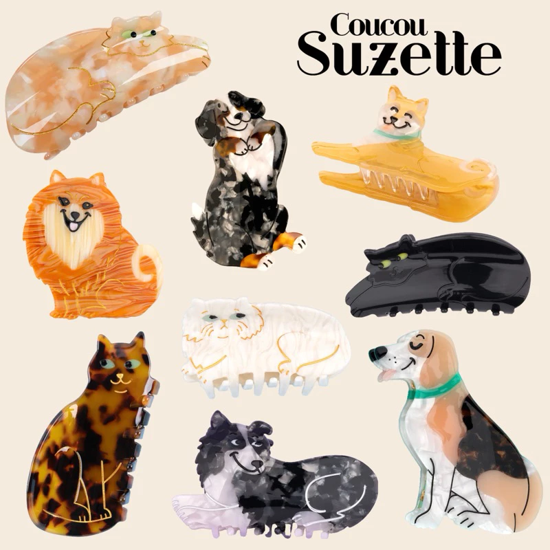 🐱พร้อมส่ง🐶 ♥️ส่งฟรีไม่ต้องใช้โค้ด♥️ Coucou Suzette Hair Claw ของแท้ 100% กิ๊บหนีบผม กิ๊บติดผม