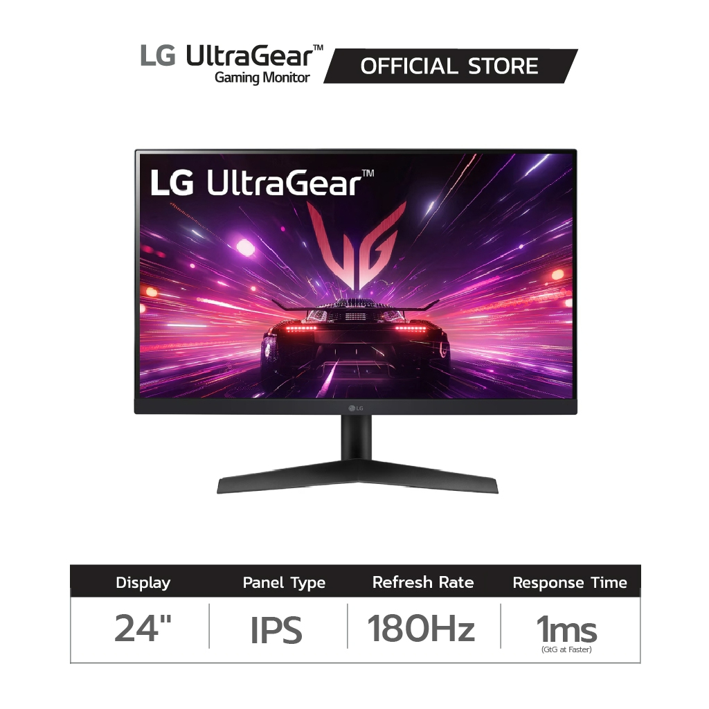 LG UltraGear™ Gaming Monitor 24GS60F-B | 24" | IPS | 1ms | 180Hz (จอคอมพิวเตอร์)
