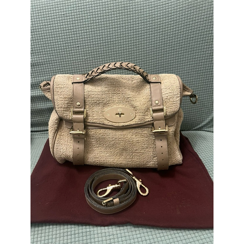 กระเป๋า Mulberry Alexa ไซส์ regular ผ้า tweed สภาพสวย