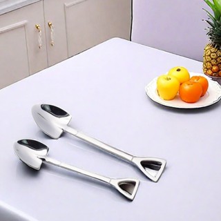 ช้อนขนมหวานสแตนเลส ทรงพลั่ว สไตล์คาเฟ่เกาหลี ที่ตักไอศกรีม ท…