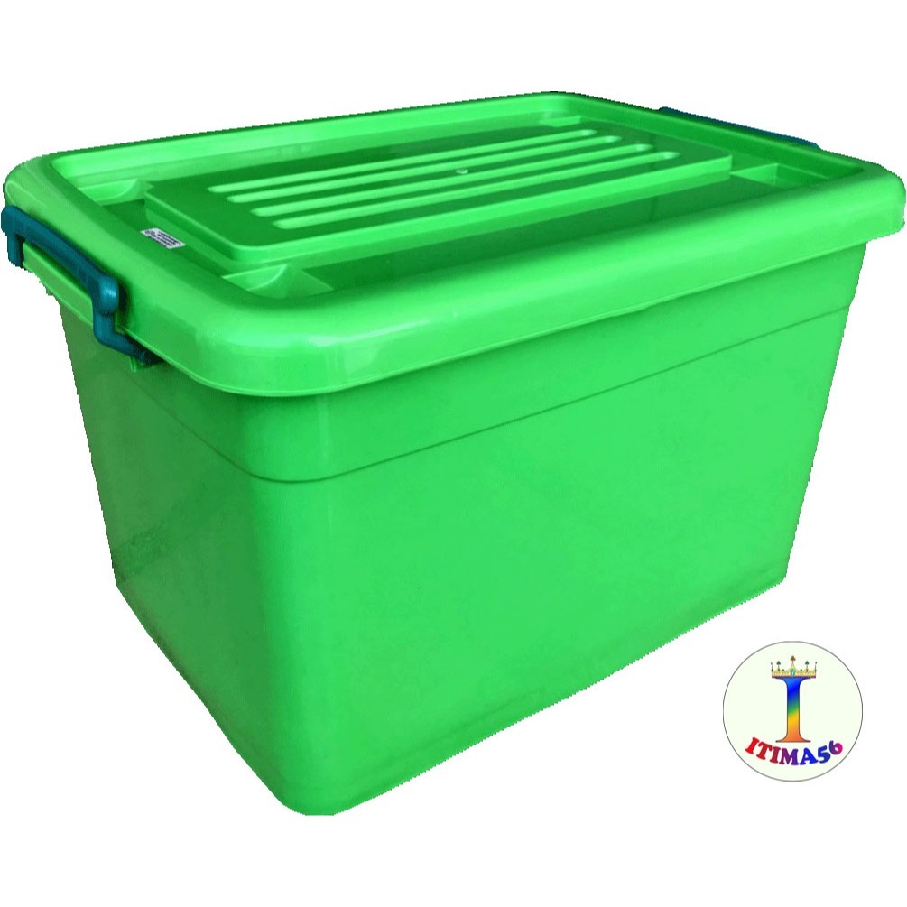 Itima56 กล่องพลาสติก กล่องเก็บของอเนกประสงค์ กล่องเก็บของได้เยอะเก็บได้ถึง 55 ลิตร