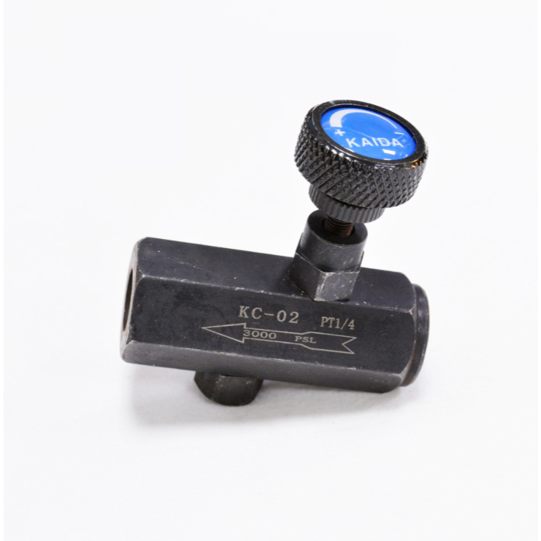 วาล์วปรับอัตราการไหล 1/4″ วาล์วควบคุมน้ำมันไฮดรอลิค วาล์วหรี่น้ำมัน (Flow control Valve) ราคา ถูกที่สุด ดีลบีเคเค
