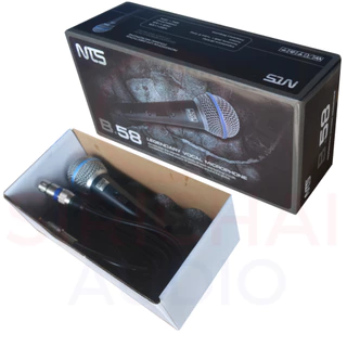 ไมโครโฟน NTS รุ่น B58 ไมค์ไดนามิค แถมสายไมค์5เมตร Dynamic Microphone Cable Nts B.58