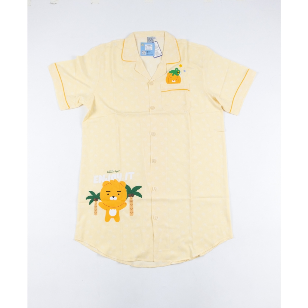 ชุดนอนลาย Ryan ลิขสิทธิ์แท้จาก Kakao Friends เนื้อผ้าไหมอิตาลี แบรนด์ PAJARA