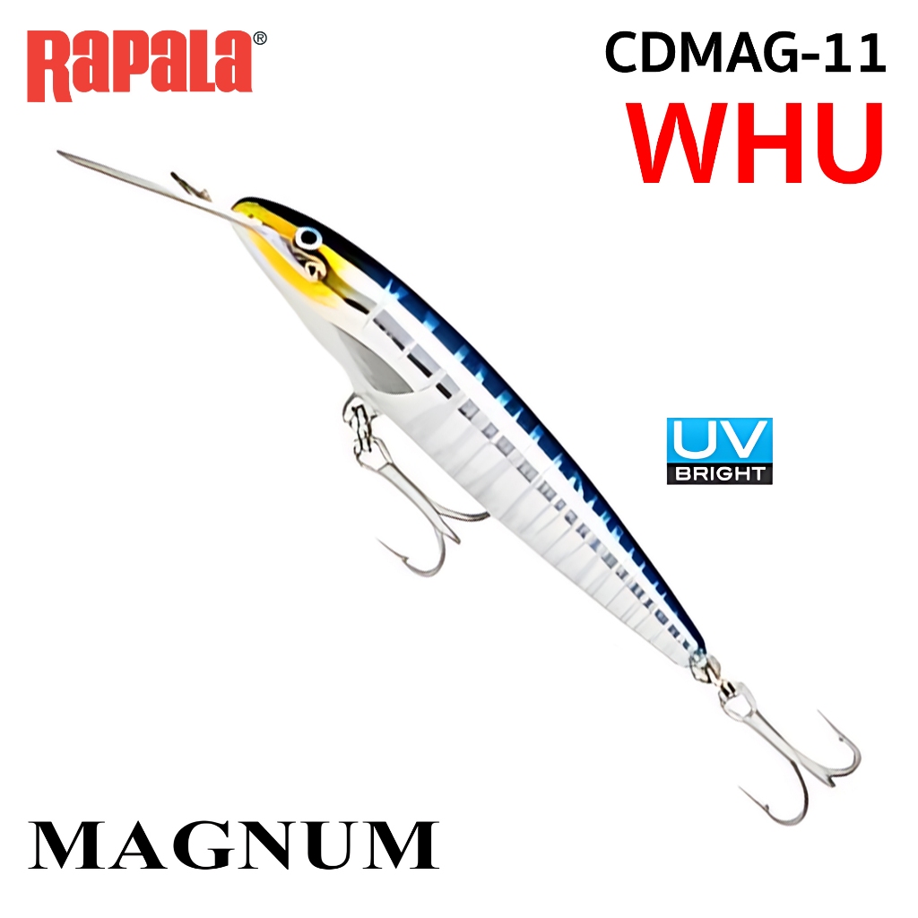 เหยื่อลากปลา เหยื่อทรอลิ่ง เหยื่อปลอมตกปลา RAPALA MAGNUM CDMAG สำหรับงานทะเล ขนาด 11cm รุ่นยอดนิยม