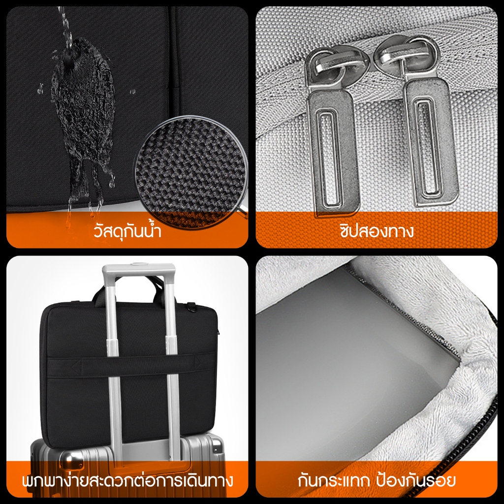 กระเป๋าโน๊ตบุ๊ค กระเป๋าสะพายข้าง 15.4นิ้ว KLIFE Laptop Protect Bag หนาพิเศษ กันกระแทก360 กันน้ำ - รูปที่ 5