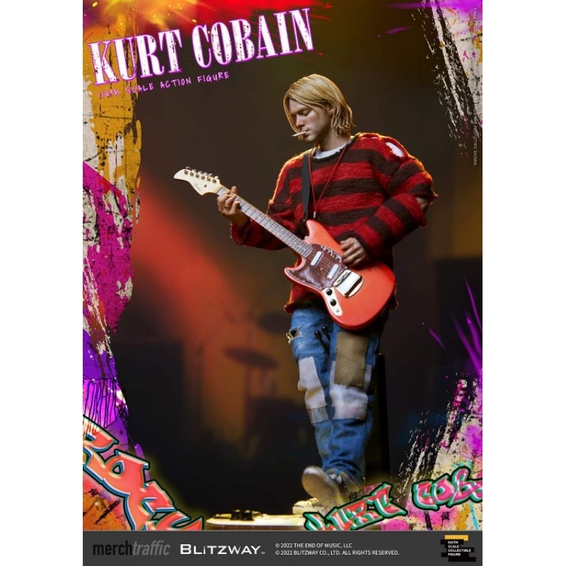 โมเดล ฟิกเกอร์ เคิร์ท โคเบน Kurt Cobain Nirvana ค่าย Blitzway สภาพ 99% Sealed