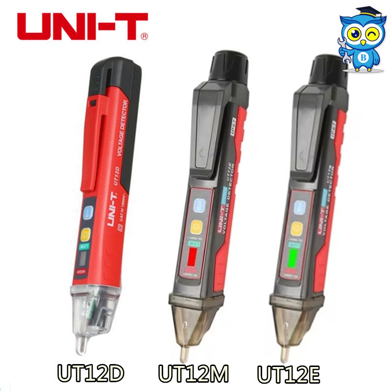 แท้ ส่งจากไทย UNI-T UT12D / UT12E / UT12M เครื่องตรวจจับแรงดันไฟฟ้า AC แท่งดินสอแบบไม่สัมผัส ปากกาไฟฟ้า 24V-1000V