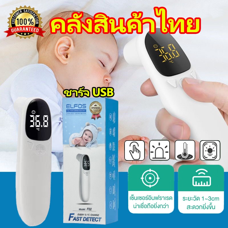เครื่องวัดอุณหภูมิแบบถือ ที่วัดไข้ วัดอุณหภูมิใน1 วินาที แม่นยำ 100% ช่วงการวัด 1 ~ 3m ปรอทวัดไข้เด็ก เครื่องวัดไข้ดิจิ