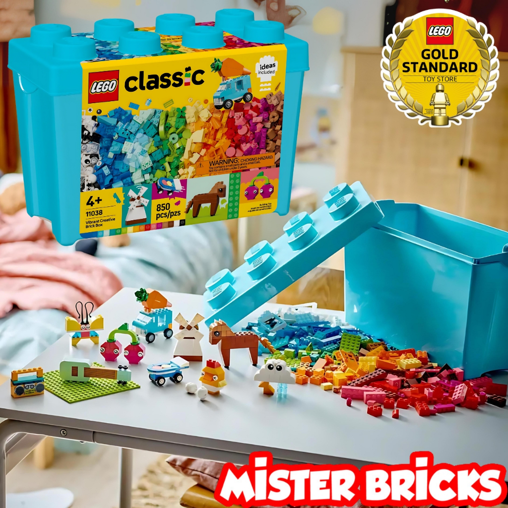 LEGO® Classic Vibrant Creative Brick Box (11038) กล่องบล็อกสร้างสรรค์สีสันสดใสสำหรับเด็กวัย 4+