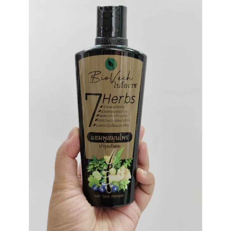 ไบโอเวช 7 Herbs แฮร์โทนิค แชมพู 225 มล.