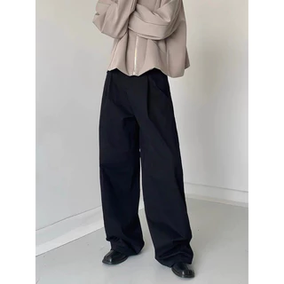 กางเกงทรงกระบอกชาย STRM COTTON BAGGY PANTS A7