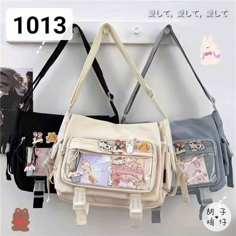 (1013) กระเป๋าสะพายไหล่ ผ้าแคนวาส ขนาดใหญ่ จุของได้เยอะ สีพื้น สไตล์ญี่ปุ่น แฟชั่นฮาราจูกุ สําหรับผู้หญิง และนักเรียน 20