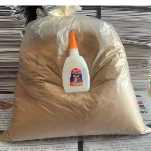 ขี้เลื่อยละเอียดไม้สัก 1กก + แถมฟรี กาวร้อน ‼️🔆