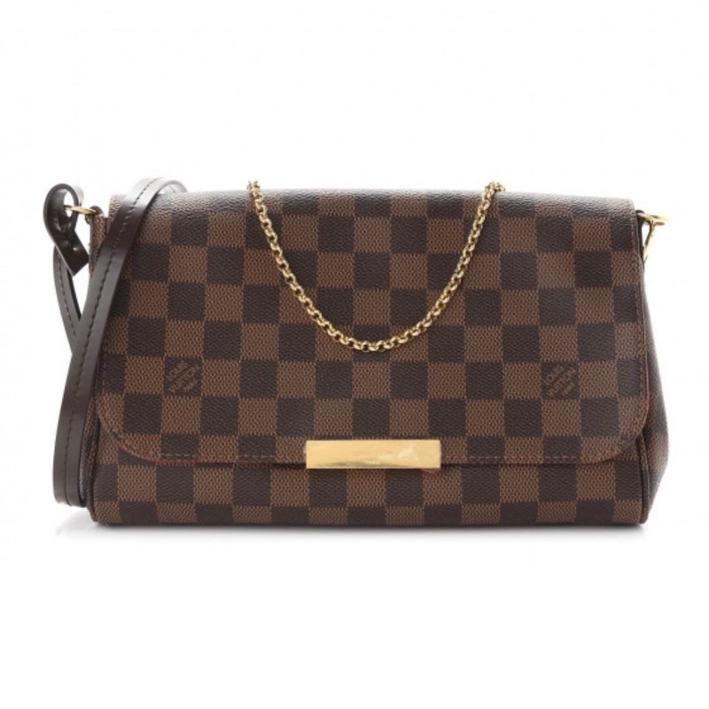 Twins Lv Favorite MM Damier Ebene Canvas Cross Body Bag