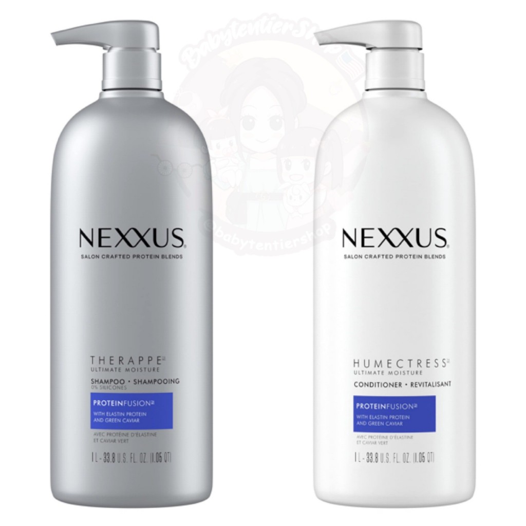 พร้อมส่ง🛵แชมพู+ครีมนวด Nexxus Shampoo and Conditioner for Dry Hair 1L