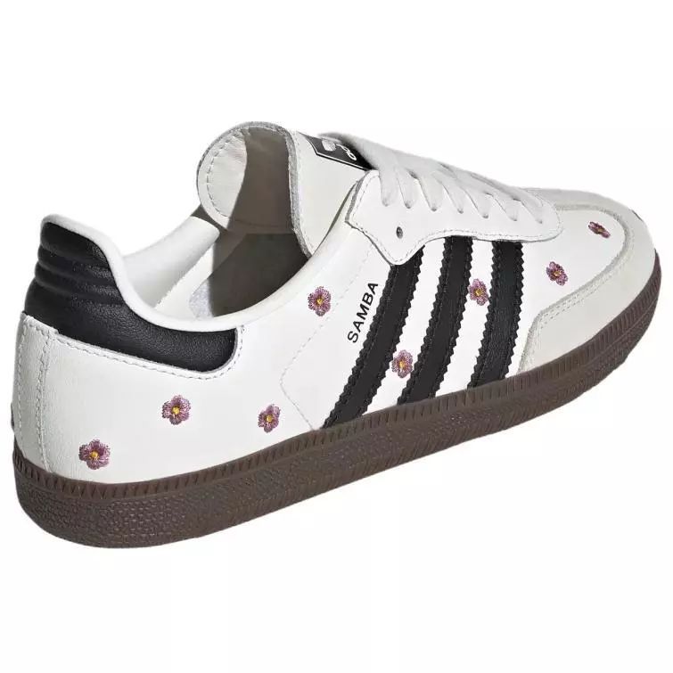 ของแท้ 100% atmos x FACE x adidas Samba OG Black White Embroidered Daisies Floral IF4397 IF4398 H03848 Sneaker