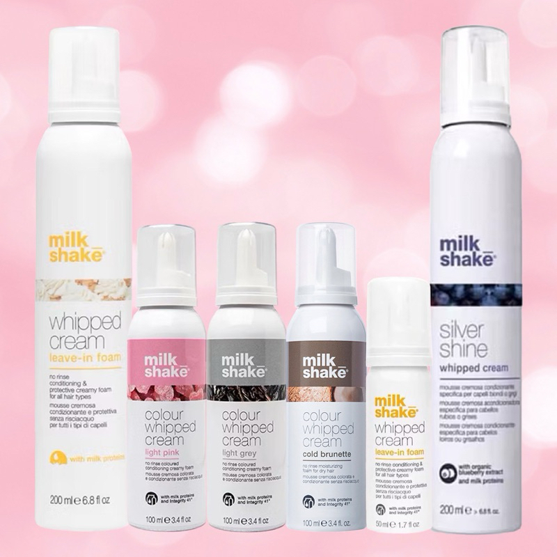 มิลค์เชควิปครีม MILK SHAKE WHIPPED CREAM LEAVE IN FOAM 200 ML.ลีฟ อิน บำรุงเส้นผม หลังสระผม ให้ผมแข็
