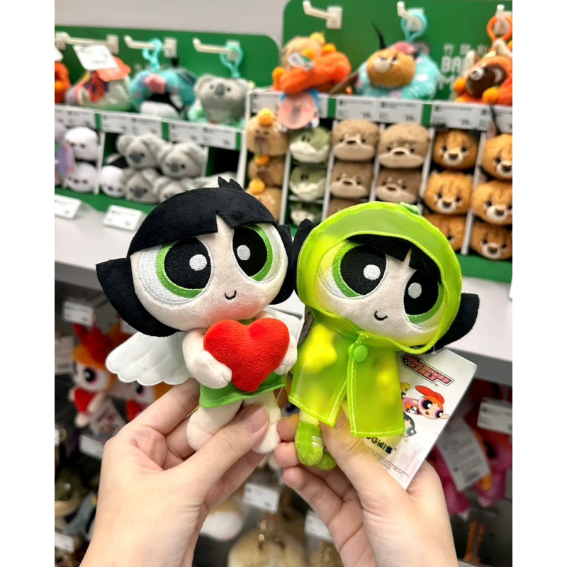 🌸 พร้อมส่ง ของแท้ 100% 🌸 พวงกุญแจ Powerpuff Girls with Raincoat แบรนด์ HUGKIS พาวเวอร์พัฟเกิร์ล ห้อยกระเป๋า