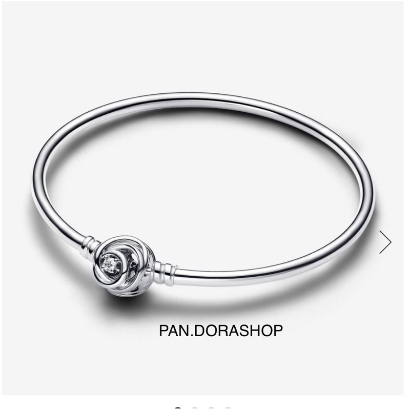 [พร้อมส่ง แท้100%] Pandora Limited Rose bangle size17 มีเฉพาะ silver สีเงินค่ะ