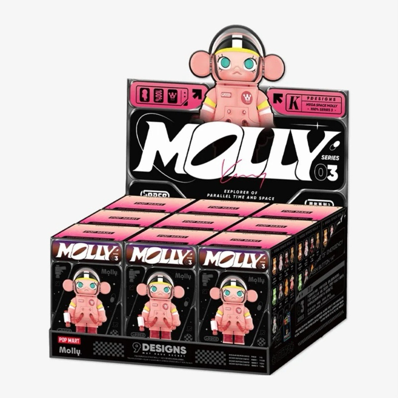 พร้อมส่ง แท้100% POP MART MEGA SPACE MOLLY 100% V3 anniversary series molly space v3 molly space 100