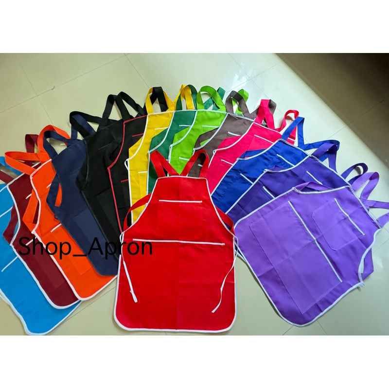 กันเปื้อน 3 กระเป๋า 2 ซิป