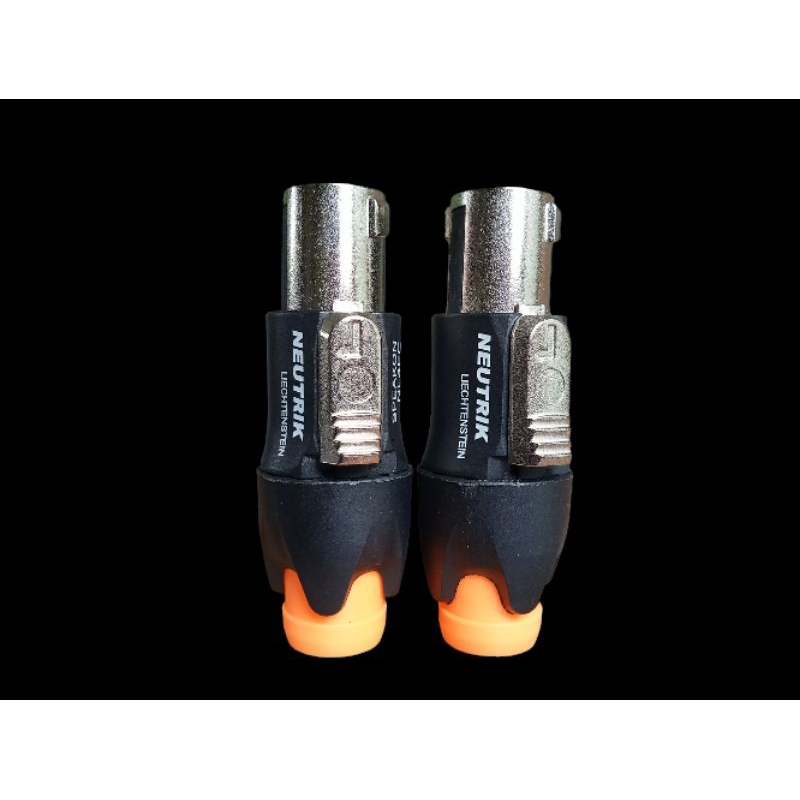สเปคคอนลำโพงตัวผู้ แถบสีส้ม SPEAKON NL4FC NEUTRIK 4 PIN. หัวเหล็ก สวยงาม แข็งแรง ถอดประกอบง่ายด้วยปุ่มกดที่ใหญ่ขึ้น