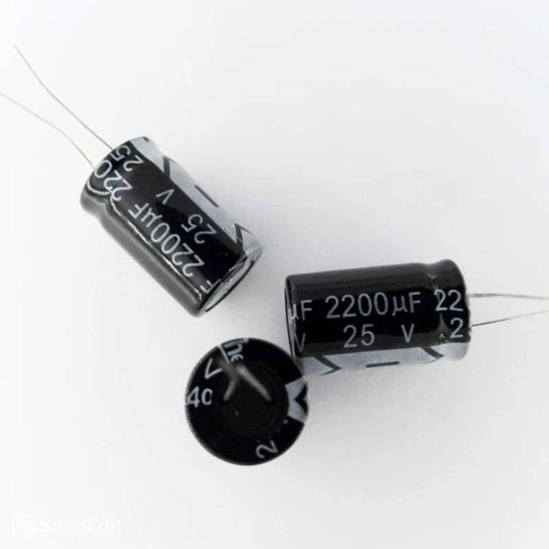 C 2200uF 25V 105°C Capacitor คาปาซิเตอร์ ส่งจากไทย