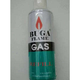 BUGA FLAME GAS แก๊สเติมไฟแช็คกระป๋อง ขนาด 290มล หรือ 200 กรัม กระป๋อง