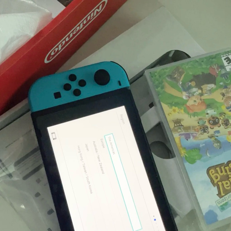 มือสอง Nintendo switch Gen2 กล่องแดง สีนีออน