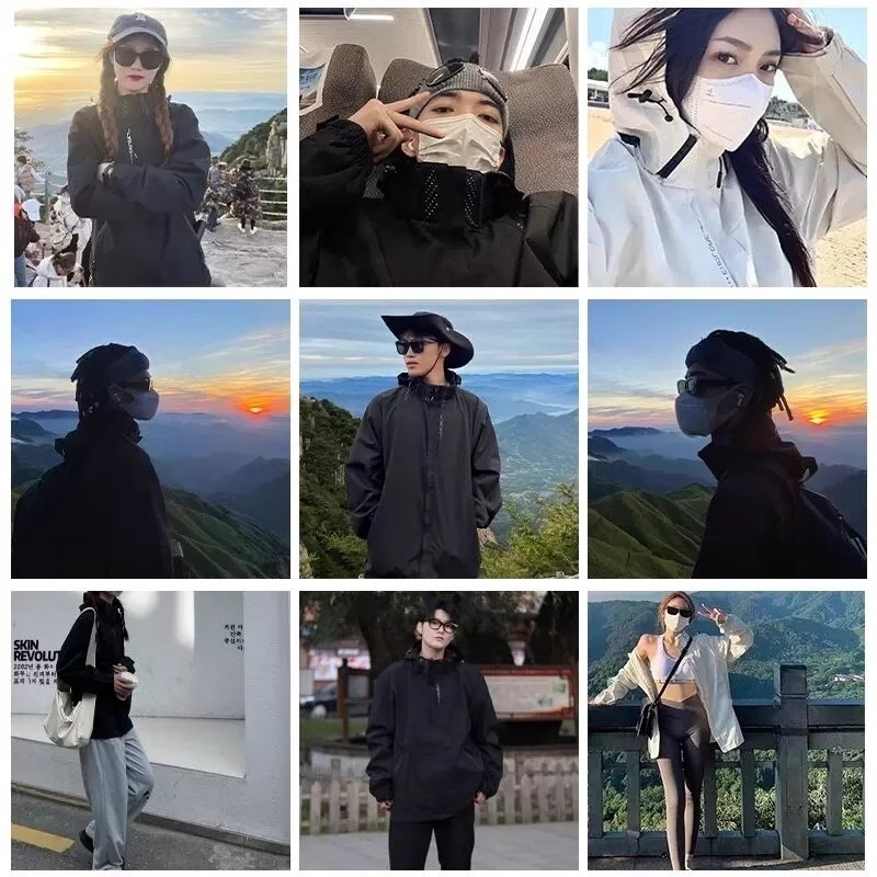 แจ็คเก็ต เสื้อแจ๊คเก็ตผู้ชาย คู่รัก กันลมและกันน้ํา ป้องกันรังสียูวี ถอดหมวกได้ ใส่ได้ทั้งผู้หญิงและผู้ชาย รูปที่ 7