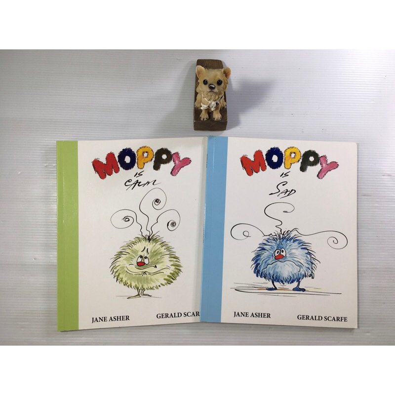 Moppy is calm , Moppy is sad By Jane Asher หนังสือภาษาอังกฤษมือสองปกอ่อน