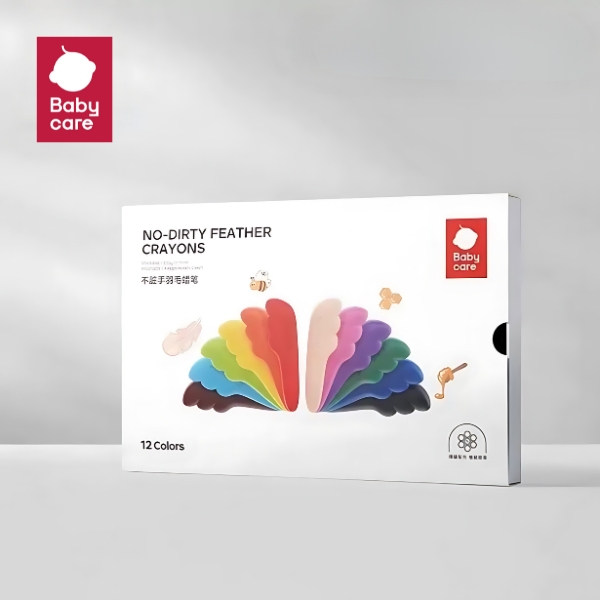 Babycare สีเทียนขี้ผึ้ง รูปทรงขนนก 12 สี | BC Babycare Thailand
