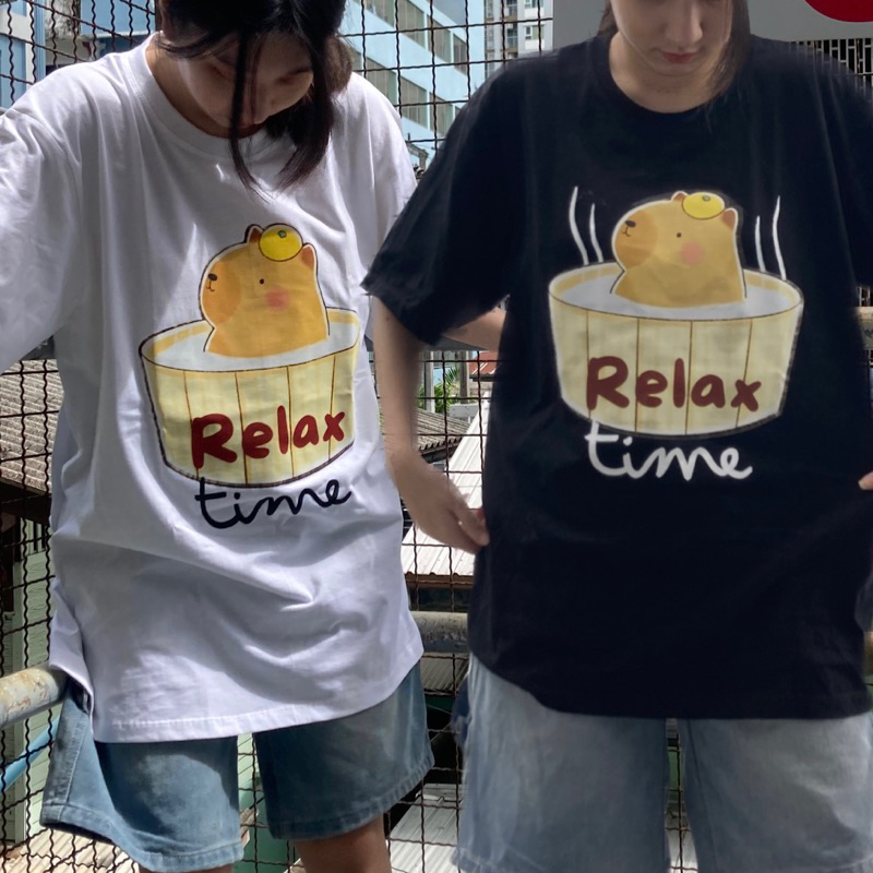 (พร้อมส่ง ) เสื้อยืดลายกะปิปลาร้า Relax time มีไซส์