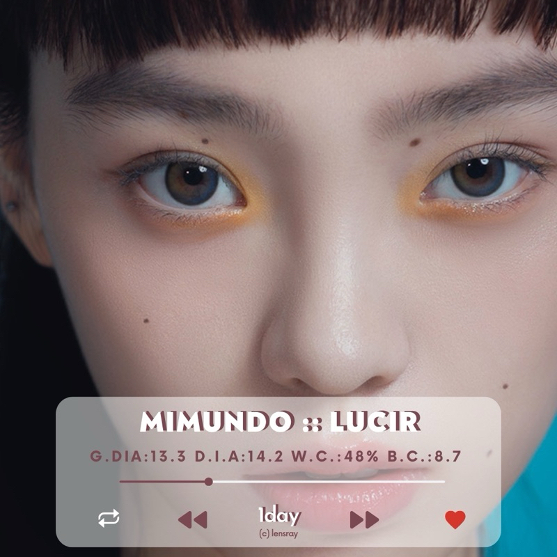 🌍🫧 (รายวัน) Mimundo - รุ่น Lucir แบ่งขาย/ยกกล่อง คอนแทคเลนส์เกาหลี ฟีลY2Kสุดๆ สายตาปกติและค่าสายตา