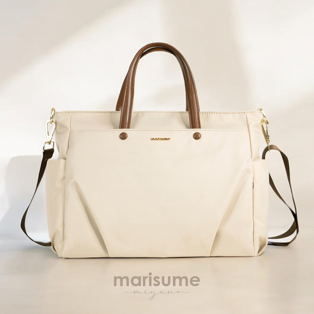 marisume bag รุ่น miyano สีแอปริคอท มีให้เลือก 2 ขนาด 15" และ 16" กระเป๋าอเนกประสงค์ มีช่องใส่แล็ปท็อป แท็บเล็ต