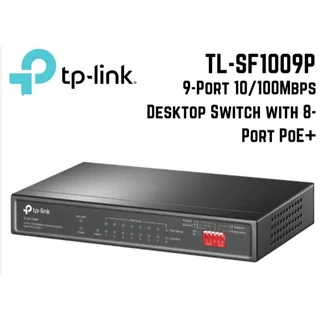 TP-LINK (TL-SF1009P) 9-Port 10/100Mbps Desktop Switch with 8-Port PoE+
