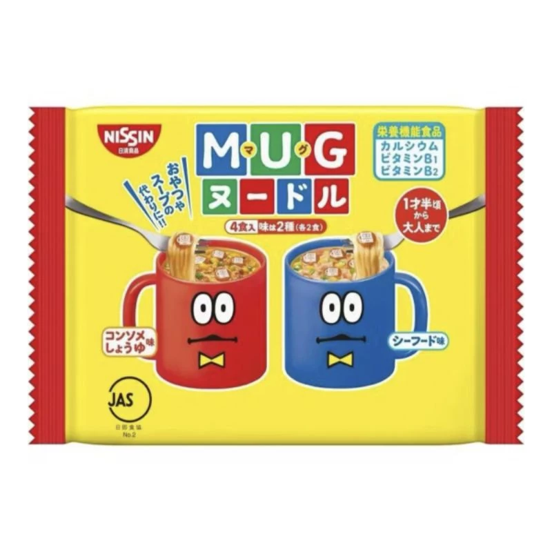 Nissin มาม่า MUG บะหมี่สำหรับเด็ก ไม่มีผงชูรส นิชชิน ราเมง มาม่าญี่ปุ่น