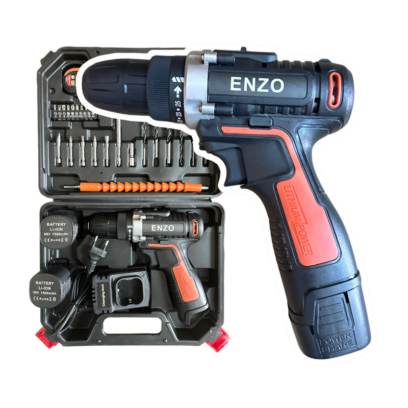 สว่านแบต สว่านไร้สาย Enzo 98V & Onsen 72V ปรับได้ 25ระดับ (แถมแบตในกล่อง2ก้อน)