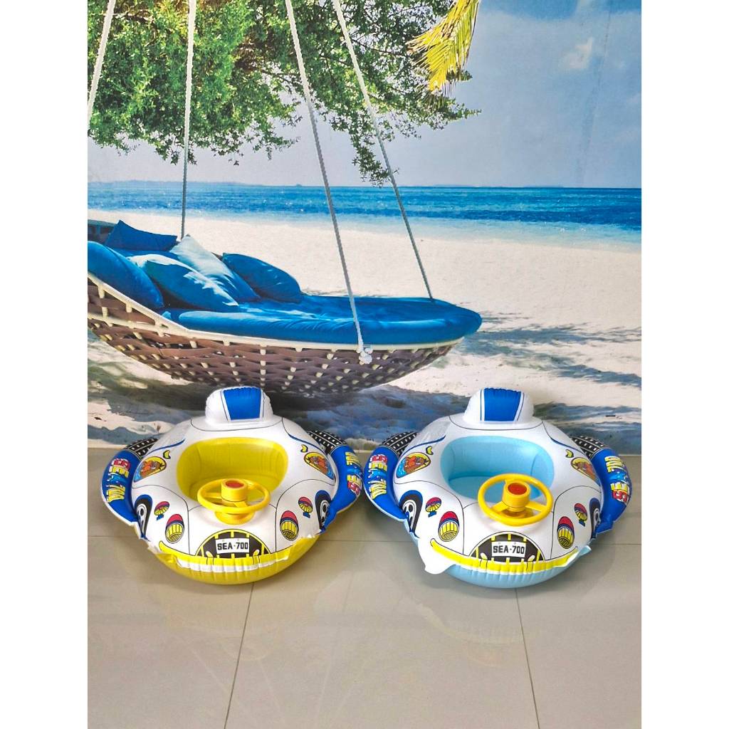 Sainteve ห่วงยางเด็กขาสอดรถแข่งมีพวงมาลัย 30