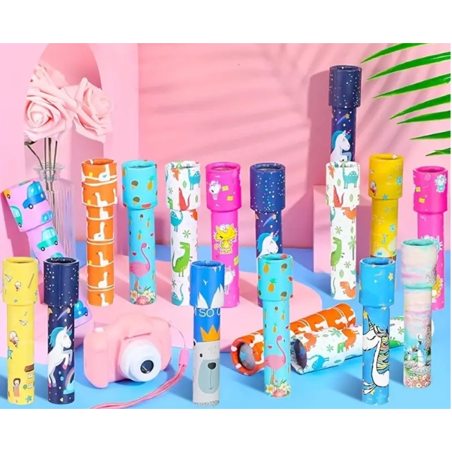 กล้องสลับลาย 14.7 cm กล้องปริซึม คาไลโดสโคป กล้องดูลาย ของเล่น DIY เสริมสร้างจินตนาการ Kaleidoscope DIY Toy Kid