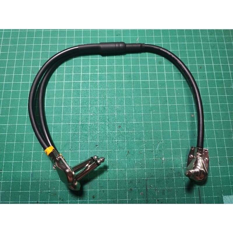 สายแจ็ค TRS to TS ขนาด 6.35 มม.หรือ 1/4" สายวาย  รุ่น Custom ตามความยาวที่เลือก  หัวแบน งอ 90 องศา