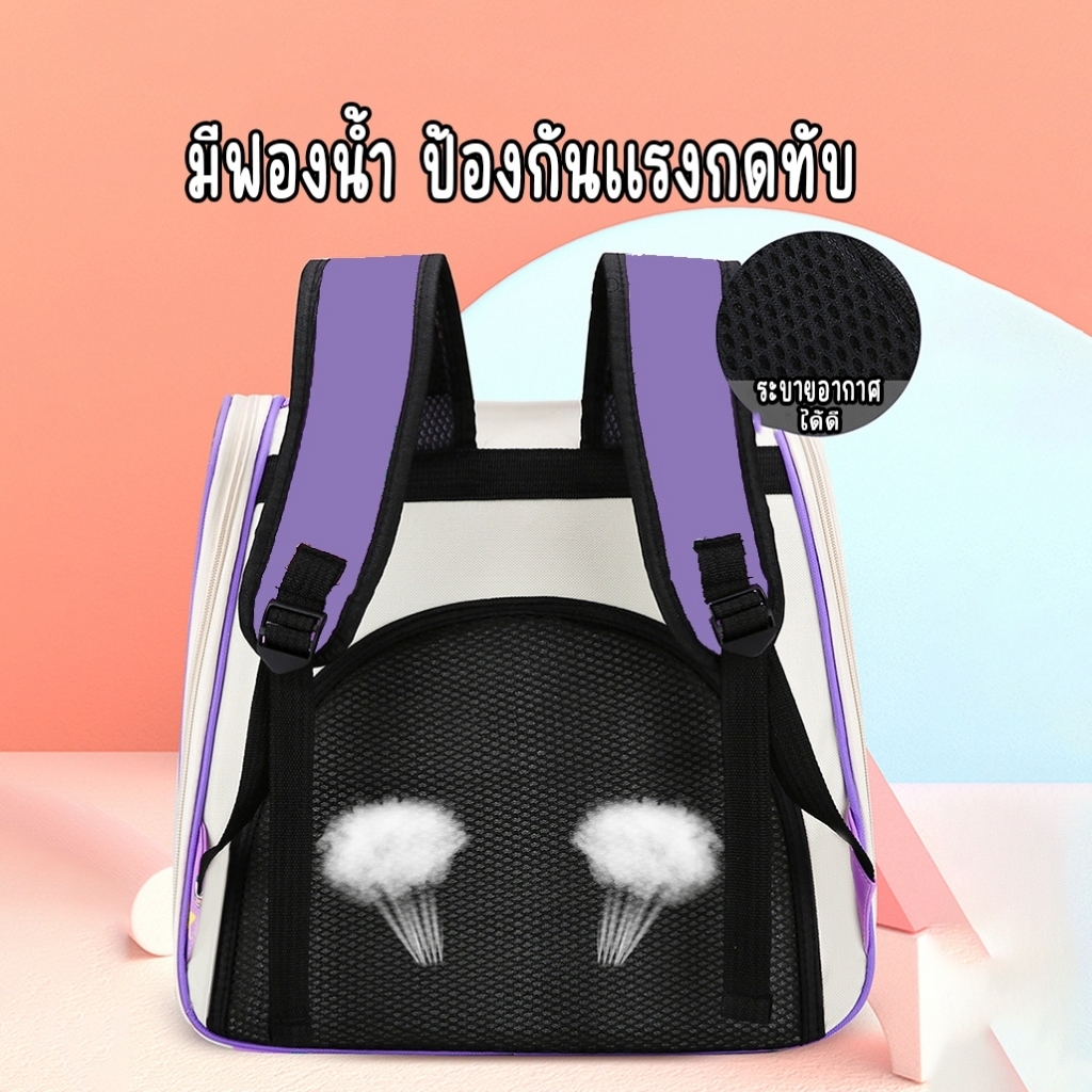【CAT&DOG】กระเป๋าแมวกระเป๋าหมา เป้แคปซูลอวกาศ สำหรับใส่สัตว์เลี้ยง แบบพกพา กระเป๋าสัตว์เลี้ยงระบายอากาศในแนวทแยง - รูปที่ 3