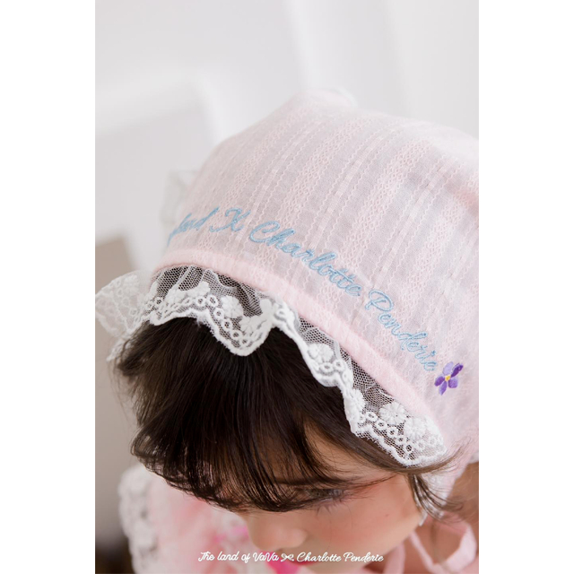 Thelandofvava : ACC1 VNXA1066 BONNETเด็กผู้หญิง The Land of vava X Charlotte ลิขสิทธิ์แท้จาก vava