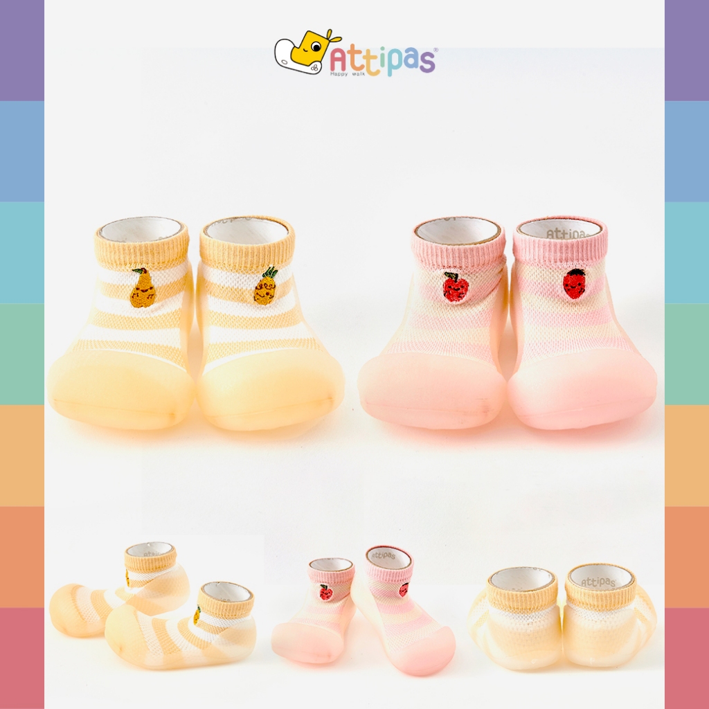 New Arrival 2024 รองเท้าหัดเดิน Attipas - รุ่น Fruity [สี : Pink,Yellow ]