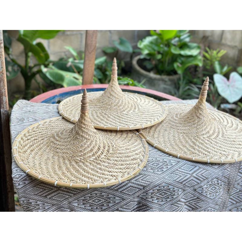 กุบละแอ หมวกสาน หมวกไม้ไผ่ หมวกนักรบโบราณ