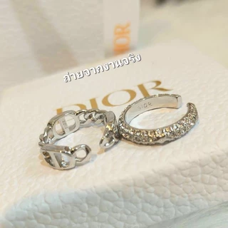 แหวนแฟชั่น แหวนคู่Freesize วัสดุสแตนเลสแท้+เพชรcz งานหนา ไม่ลอก ไม่ดำ งานปั้มพร้อมอุปกรณ์ครบเซ็ต