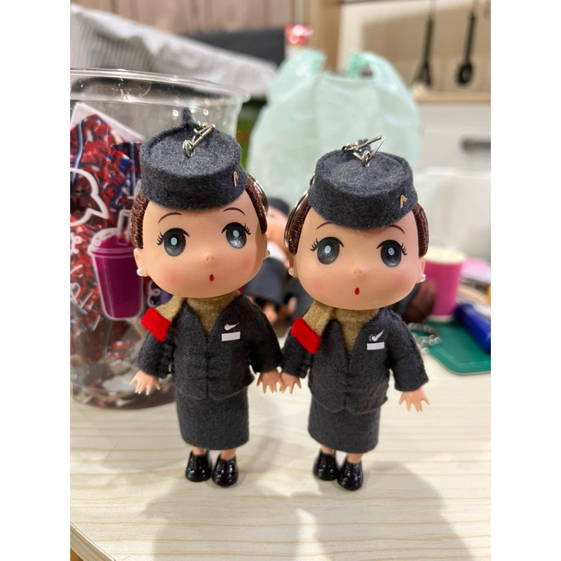 สายการบินเอเชียน่า Asiana Airlines สูง 12 เซ็นติเมตร มีพวงกุญแจ สามารถถอดได้ น้องยืนได้ ปรับหมุนคอแข