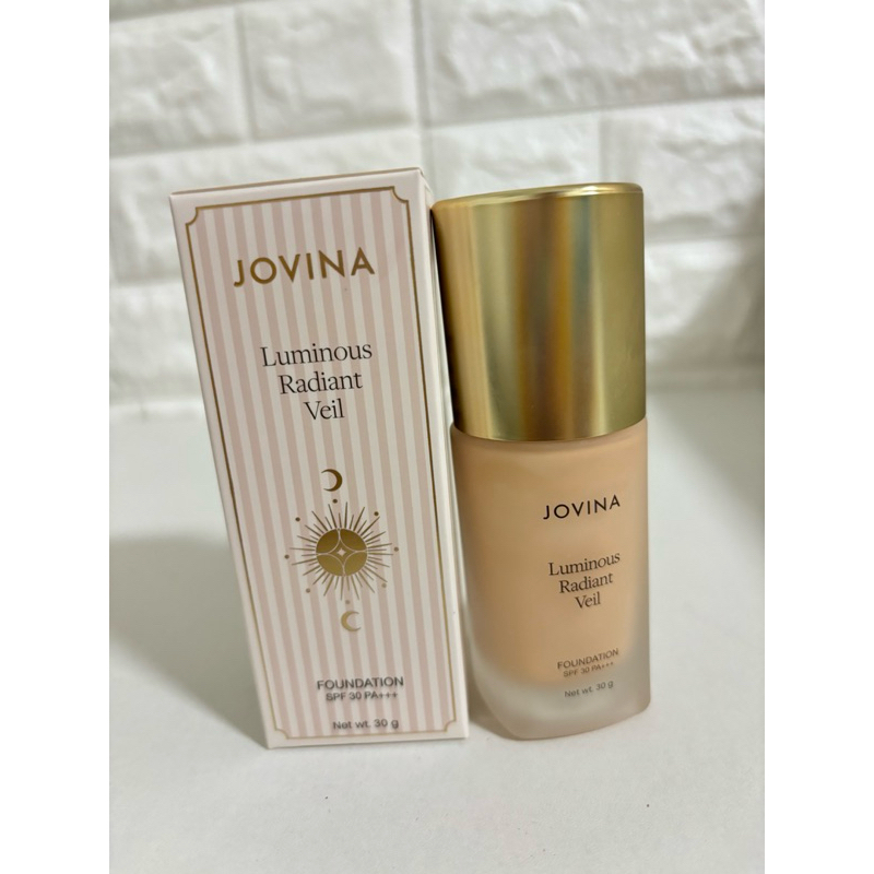 ส่งต่อใช้2ครั้ง(02) Jovina : Luminous Foundation SPF 30 PA+++ รองพื้นโจวีน่า เนื้อบางเบา ปกปิดเรียบเ