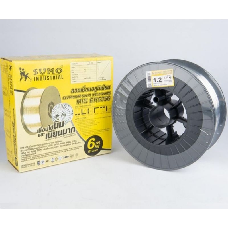 ลวดเชื่อมอลูมิเนียม MIG ER5356 1.2mm. SUMO *ขนาด 6KG* MIG Aluminum Welding Wire MIG ER5356 1.2mm. SU
